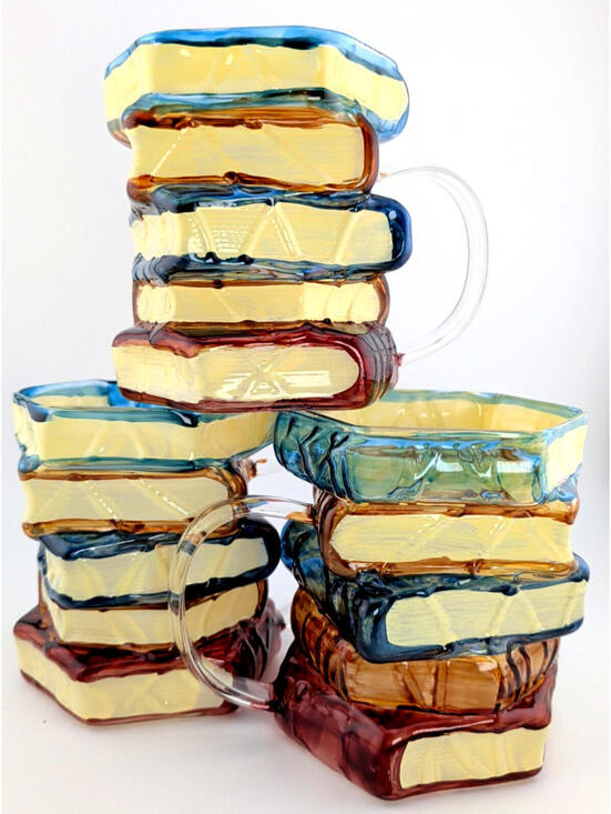Other - Painted Book Mug Novelty Coffee Mugs Book Lover Gift for Teacher Unique Glass 3
